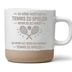 Tennis Tasse Lustig Geschenk für Tennisspieler Kaffeetasse Spruch Spor – Bild 1