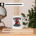 Chicken Mommy Tasse - Hühner Mama mit Sonnenbrille - Geflüge – Weiß [farbe:weiß]