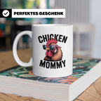 Chicken Mommy Tasse - Hühner Mama mit Sonnenbrille - Geflüge – Weiß [farbe:weiß]