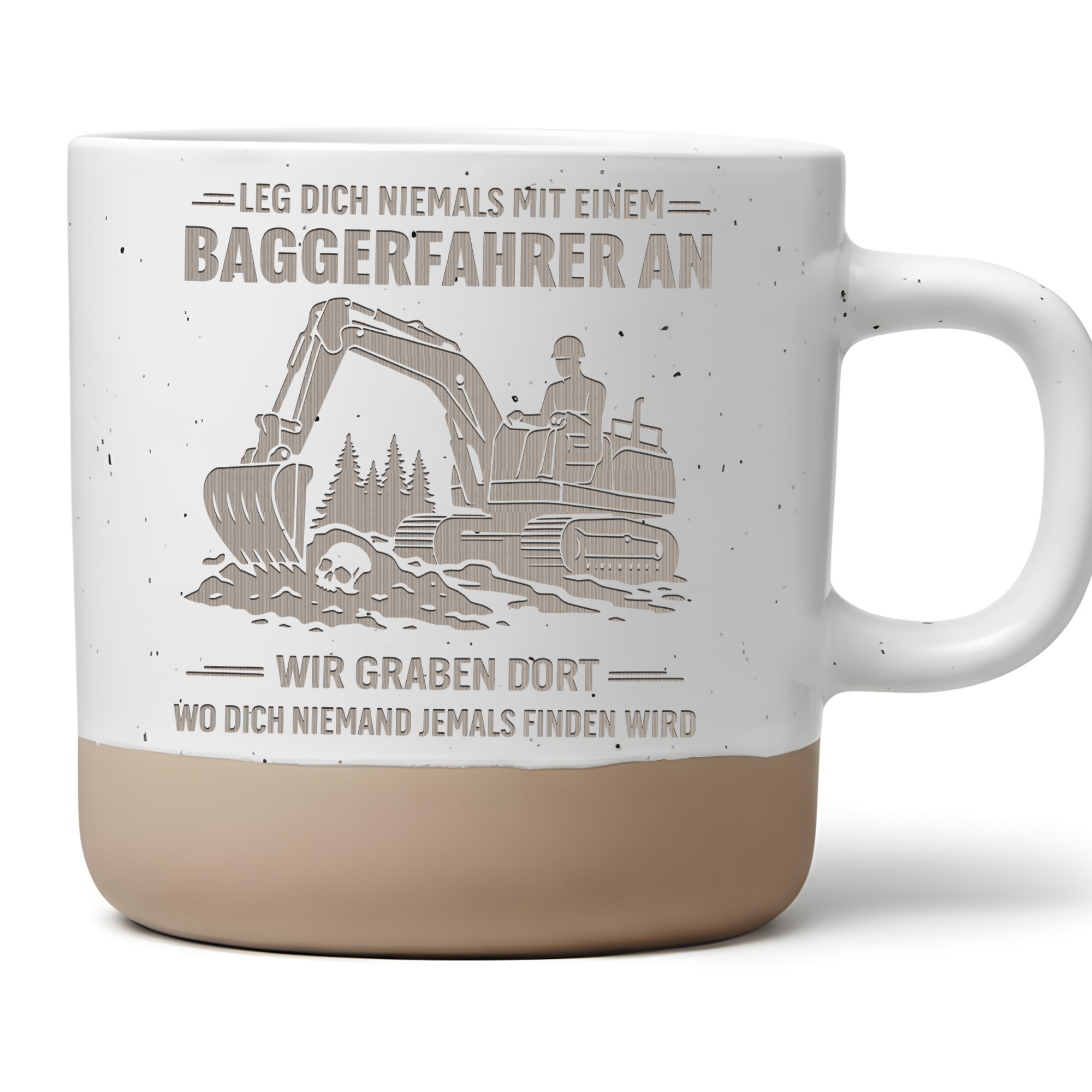 Baggerfahrer Tasse Lustig Geschenk für Männer Kaffeetasse Spruch Handw – Bild 1