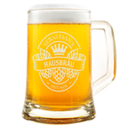 Bierkrug Hausbräu Personalisiert Geschenk für Männer Hobbybrauer Craft Beer Bierliebhaber Brauerei Motiv