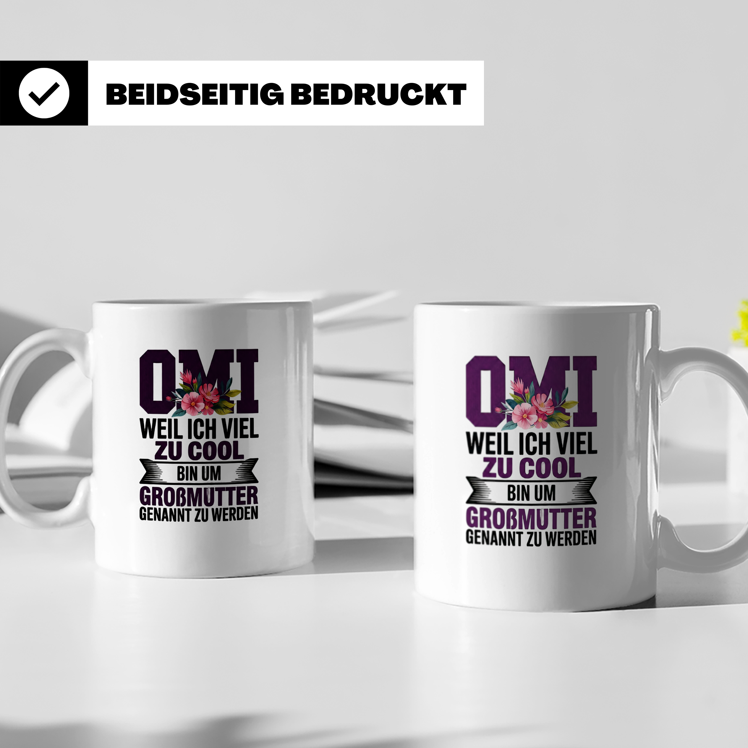 Omi Tasse - Weil ich zu cool bin um Großmutter genannt zu we – Weiß [farbe:weiß]