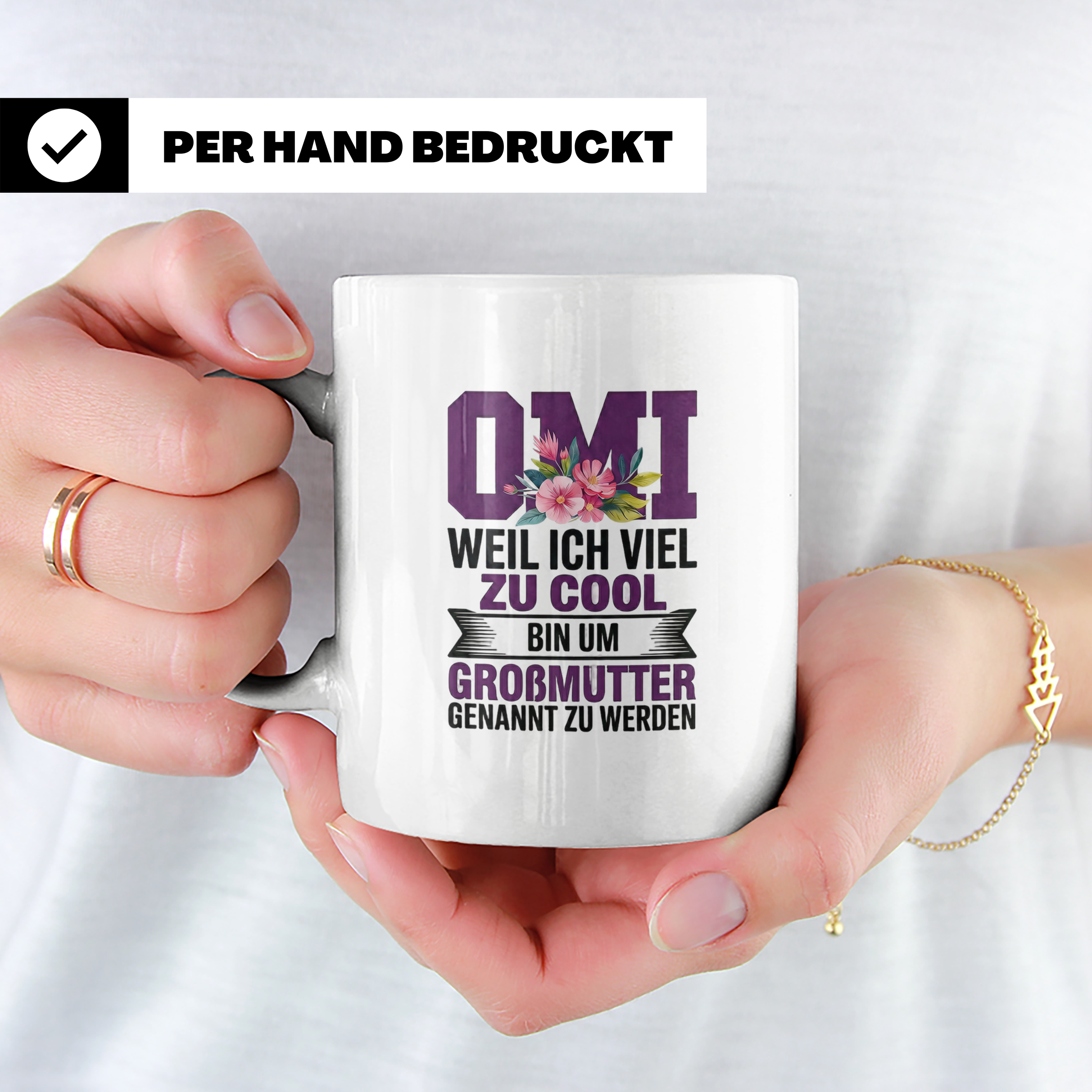 Omi Tasse - Weil ich zu cool bin um Großmutter genannt zu we – Weiß [farbe:weiß]