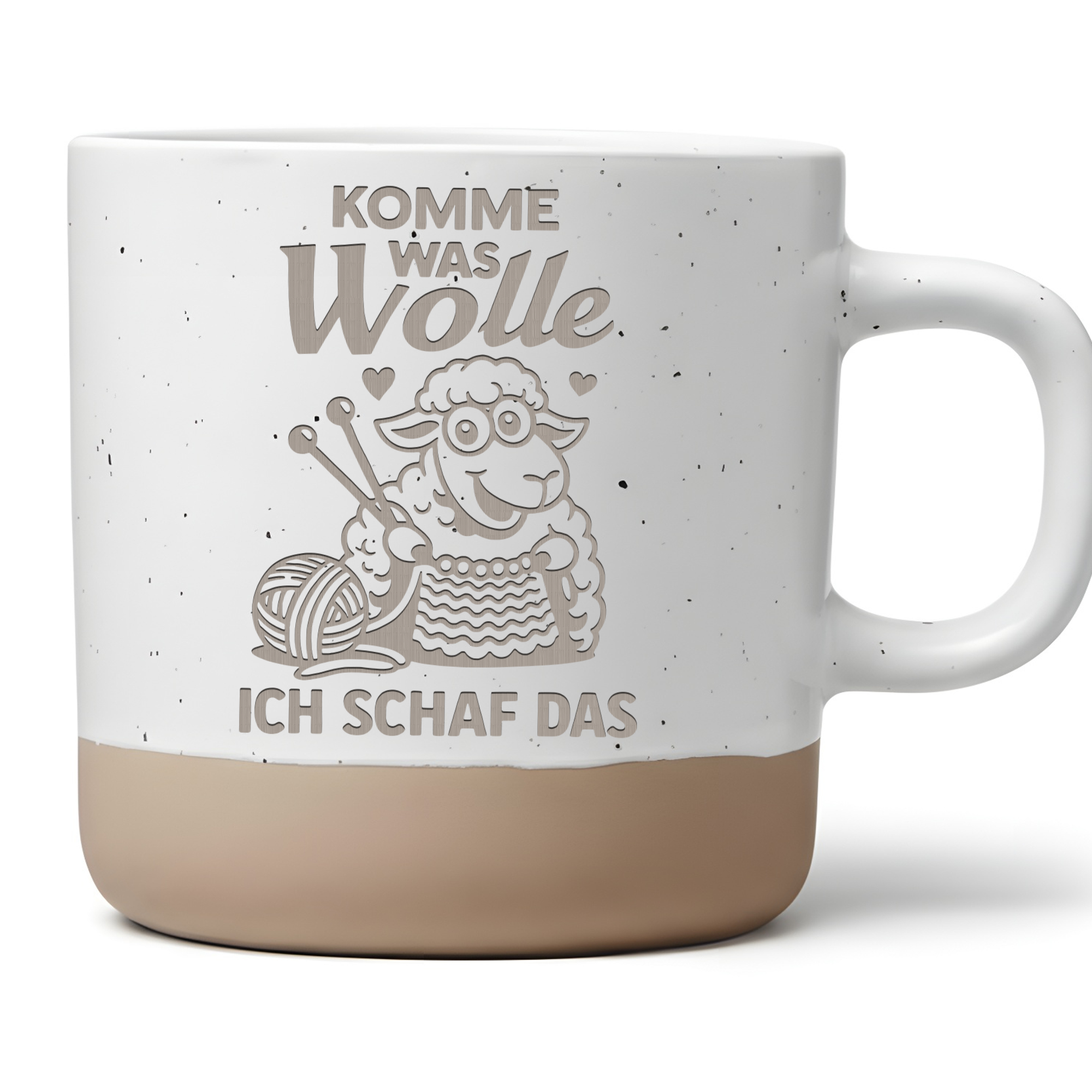 Tasse Stricken Lustig Geschenk für Oma Kaffeetasse Spruch Handarbeit B – Bild 1
