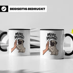 Mops Mama Tasse - Pug Dog Mom Geschenkidee für Hunde Liebhab – Schwarz [farbe:schwarz]