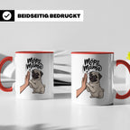 Mops Mama Tasse - Pug Dog Mom Geschenkidee für Hunde Liebhab – Rot [farbe:rot]