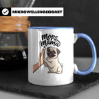 Mops Mama Tasse - Pug Dog Mom Geschenkidee für Hunde Liebhab – Blau [farbe:blau]