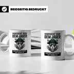 Jäger Kaffeetasse - Vorsicht vor dem Jäger Wildschwein - Jag – Weiß [farbe:weiß]
