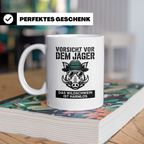 Jäger Kaffeetasse - Vorsicht vor dem Jäger Wildschwein - Jag – Weiß [farbe:weiß]