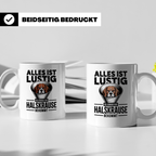 Alles ist lustig Beagle Tasse - Halskrause Hunde Humor Gesch – Weiß [farbe:weiß]