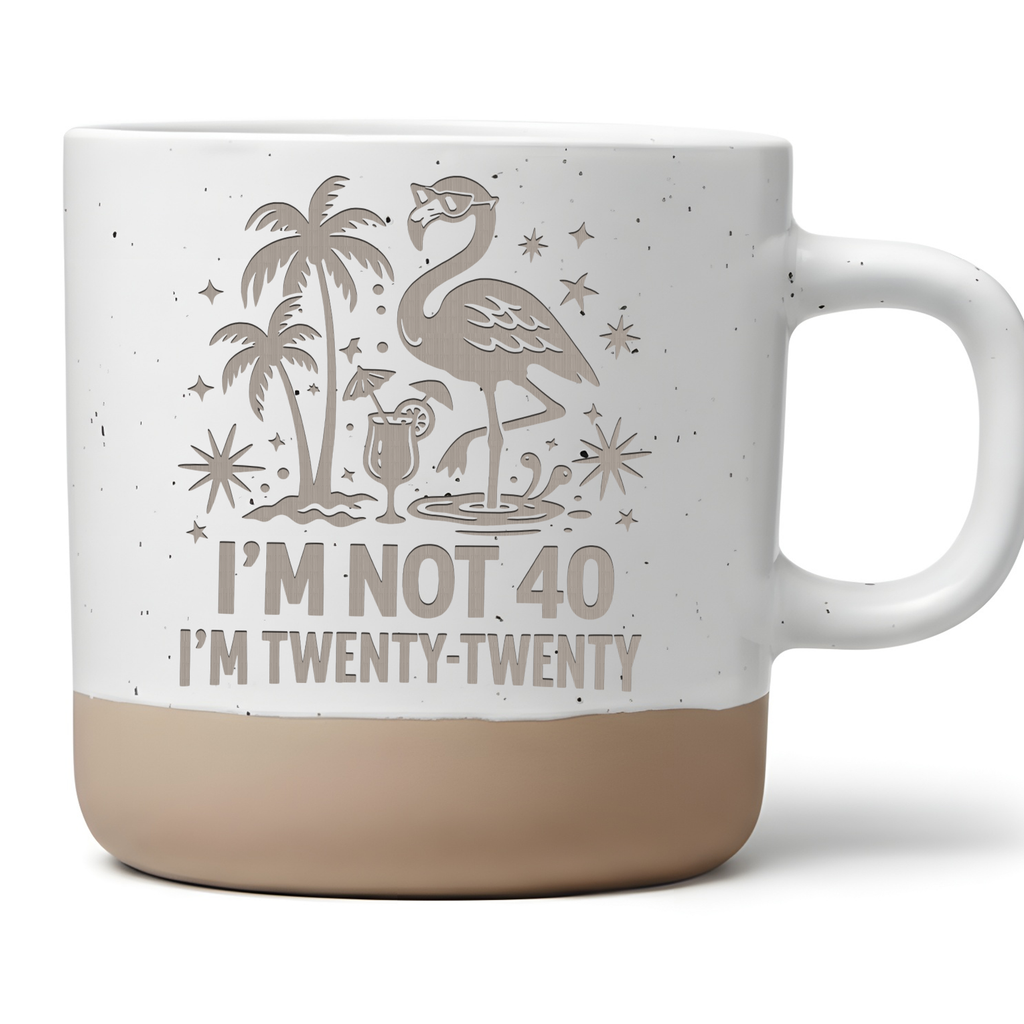 40. Geburtstag Tasse lustig, Geschenk zum 40 Geburtstag Frau, Flamingo – Bild 1