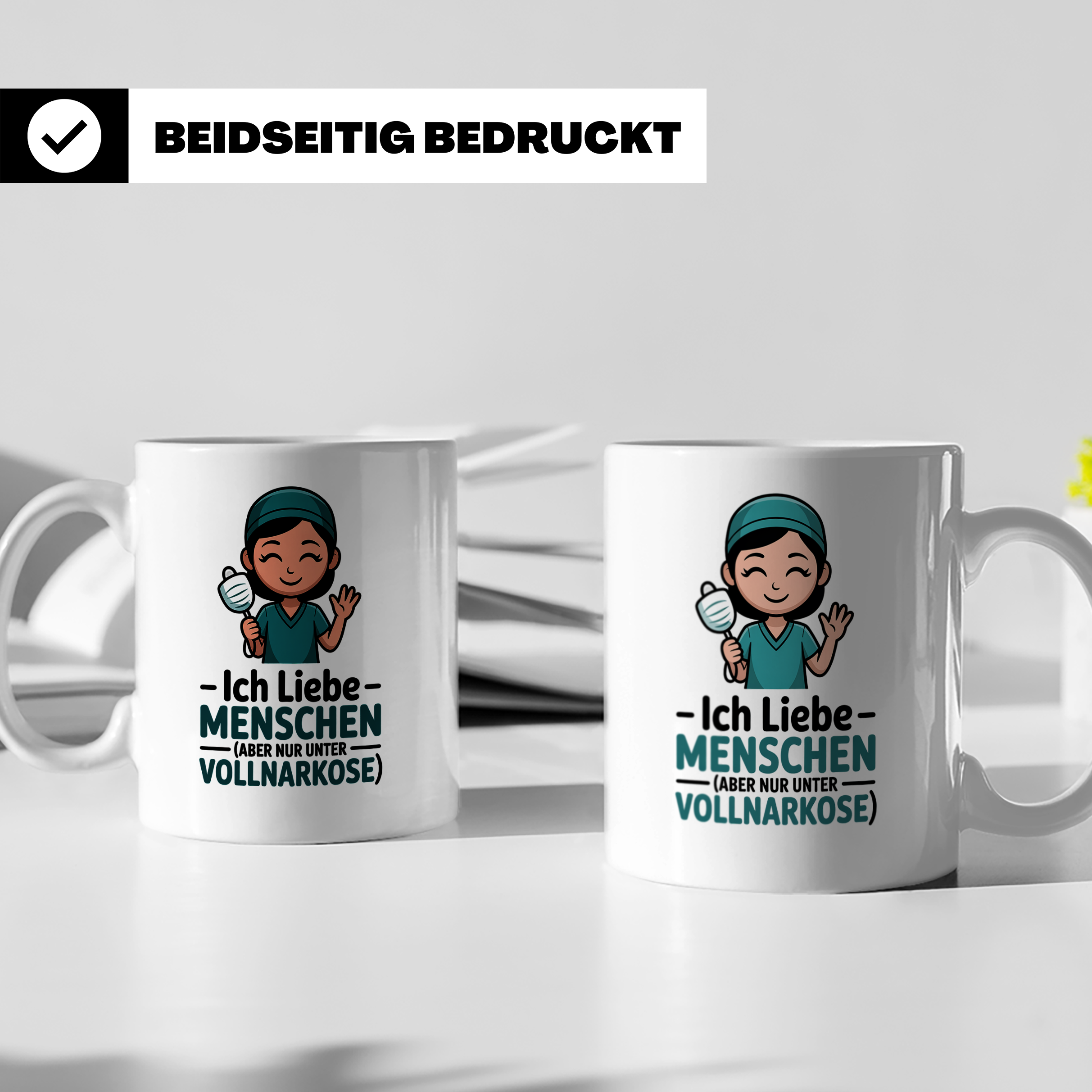 Anästhesie Tasse - Ich Liebe Menschen, Aber Nur Unter Vollna – Weiß [farbe:weiß]