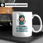 Anästhesie Tasse - Ich Liebe Menschen, Aber Nur Unter Vollna – Weiß [farbe:weiß]