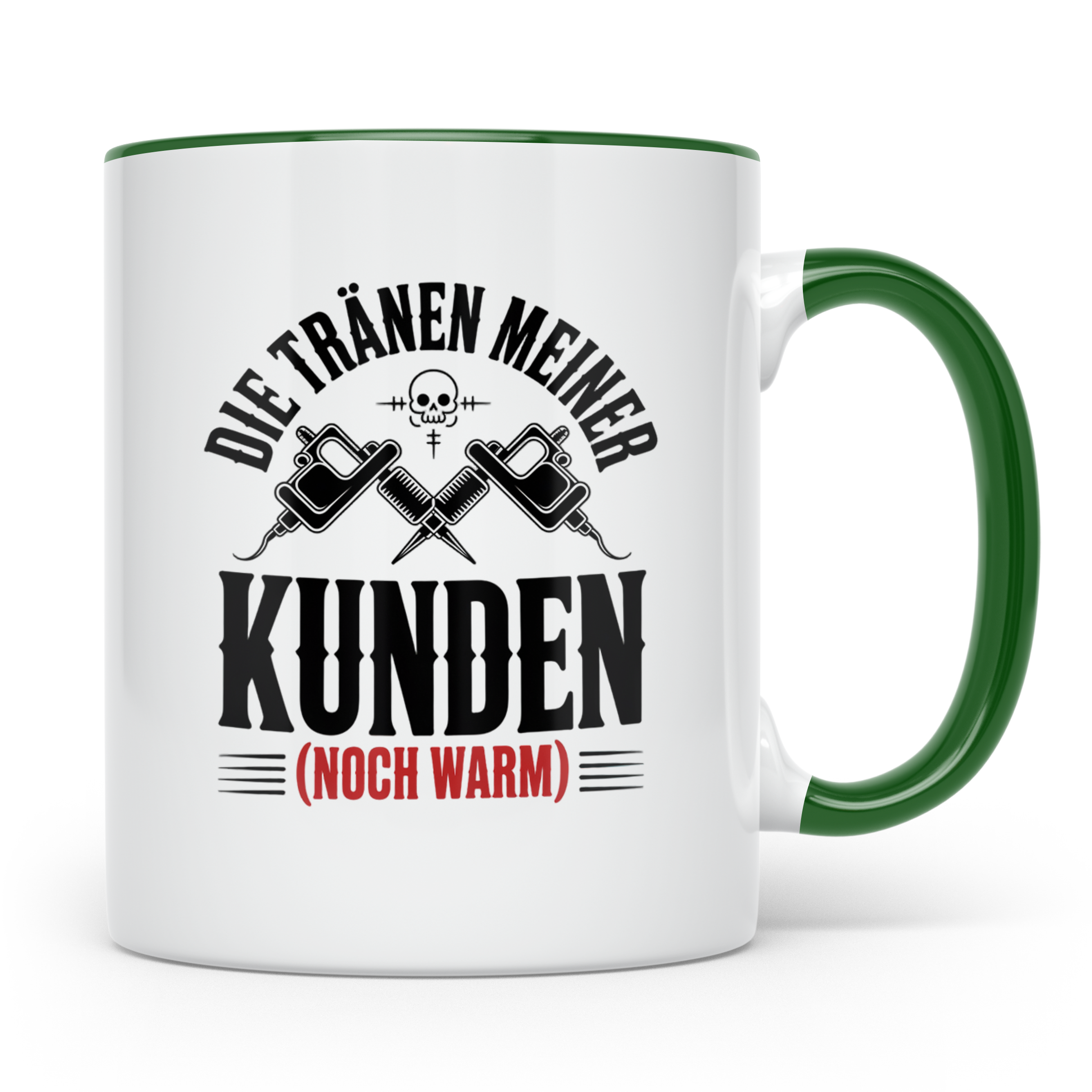 Tattoo-Meister Tasse - Kunden-Verwöhner, Coole Tätowierer Ge – Grün [farbe:grün]