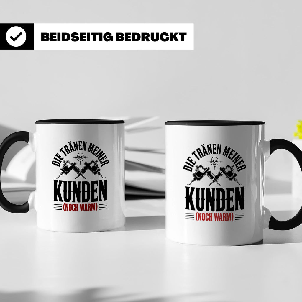 Tattoo-Meister Tasse - Kunden-Verwöhner, Coole Tätowierer Ge – Schwarz [farbe:schwarz]