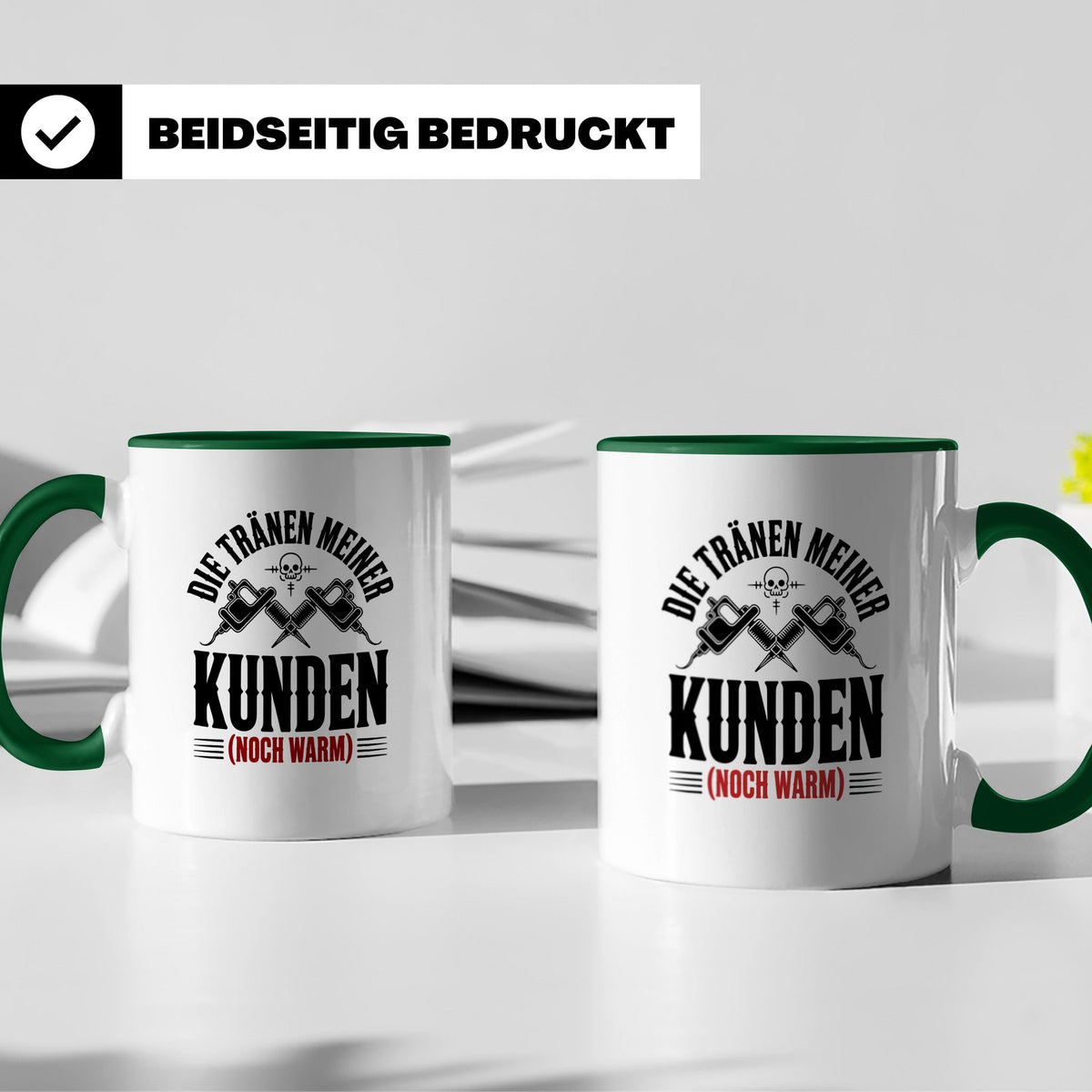 Tattoo-Meister Tasse - Kunden-Verwöhner, Coole Tätowierer Ge – Grün [farbe:grün]