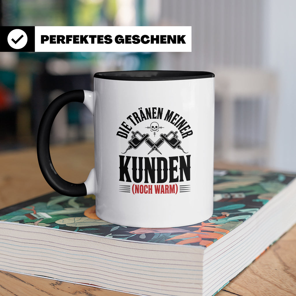 Tattoo-Meister Tasse - Kunden-Verwöhner, Coole Tätowierer Ge – Schwarz [farbe:schwarz]