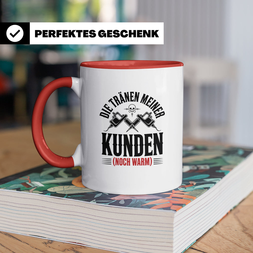 Tattoo-Meister Tasse - Kunden-Verwöhner, Coole Tätowierer Ge – Rot [farbe:rot]