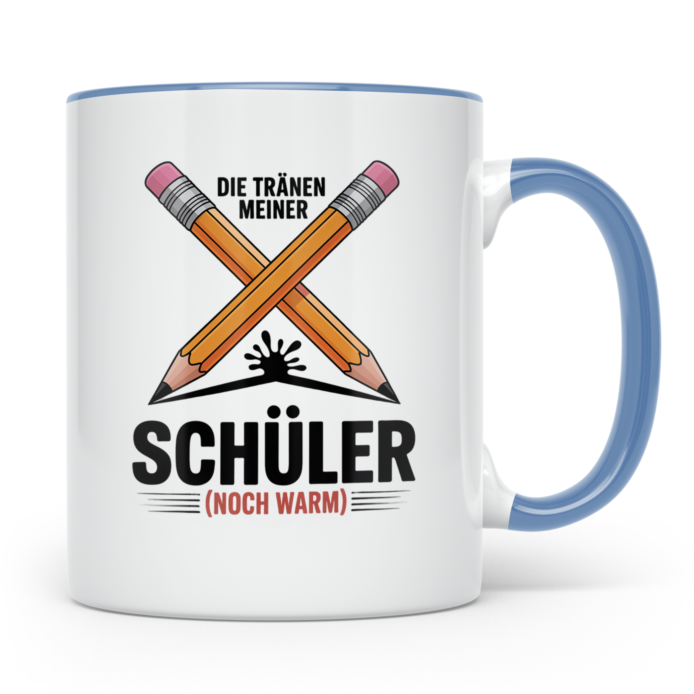 Schüler Tasse - Die Tränen meiner Schüler noch warm - Lehrer – Blau [farbe:blau]