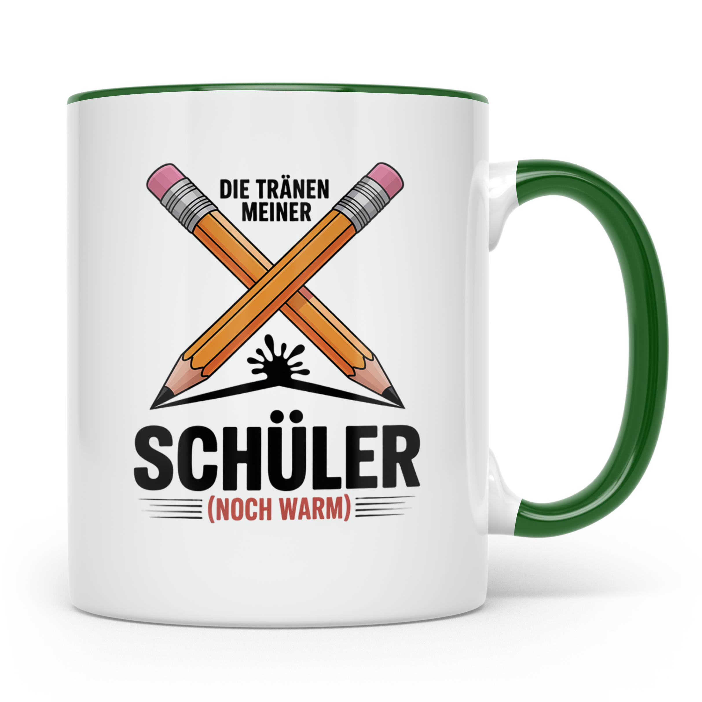 Schüler Tasse - Die Tränen meiner Schüler noch warm - Lehrer – Grün [farbe:grün]