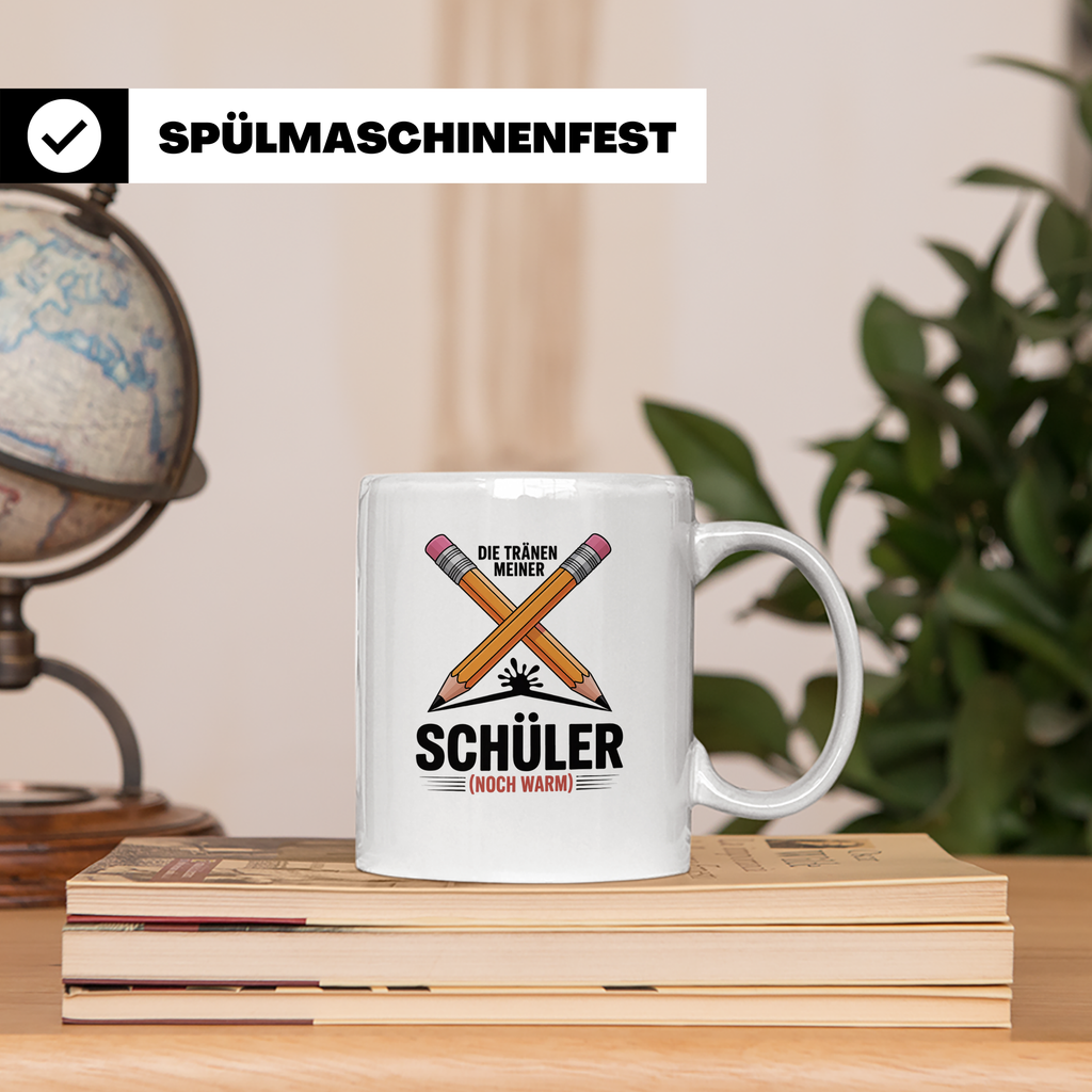 Schüler Tasse - Die Tränen meiner Schüler noch warm - Lehrer – Weiß [farbe:weiß]