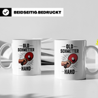 Tischtennis Tasse Old Schmetterhand - Ping Pong Kaffeebecher – Weiß [farbe:weiß]
