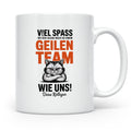 Geiles Team Katze Kaffeetasse Kollegenabschied Geschenkidee Bürohumor Zicke Katze mit Spruch Geschenk für Kollegen & Kolleginnen