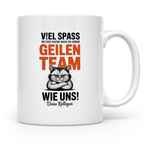 Geiles Team Katze Kaffeetasse Kollegenabschied Geschenkidee Bürohumor Zicke Katze mit Spruch Geschenk für Kollegen & Kolleginnen