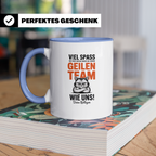 Geiles Team Katze Kaffeetasse Kollegenabschied Geschenkidee Bürohumor Zicke Katze mit Spruch Geschenk für Kollegen & Kolleginnen