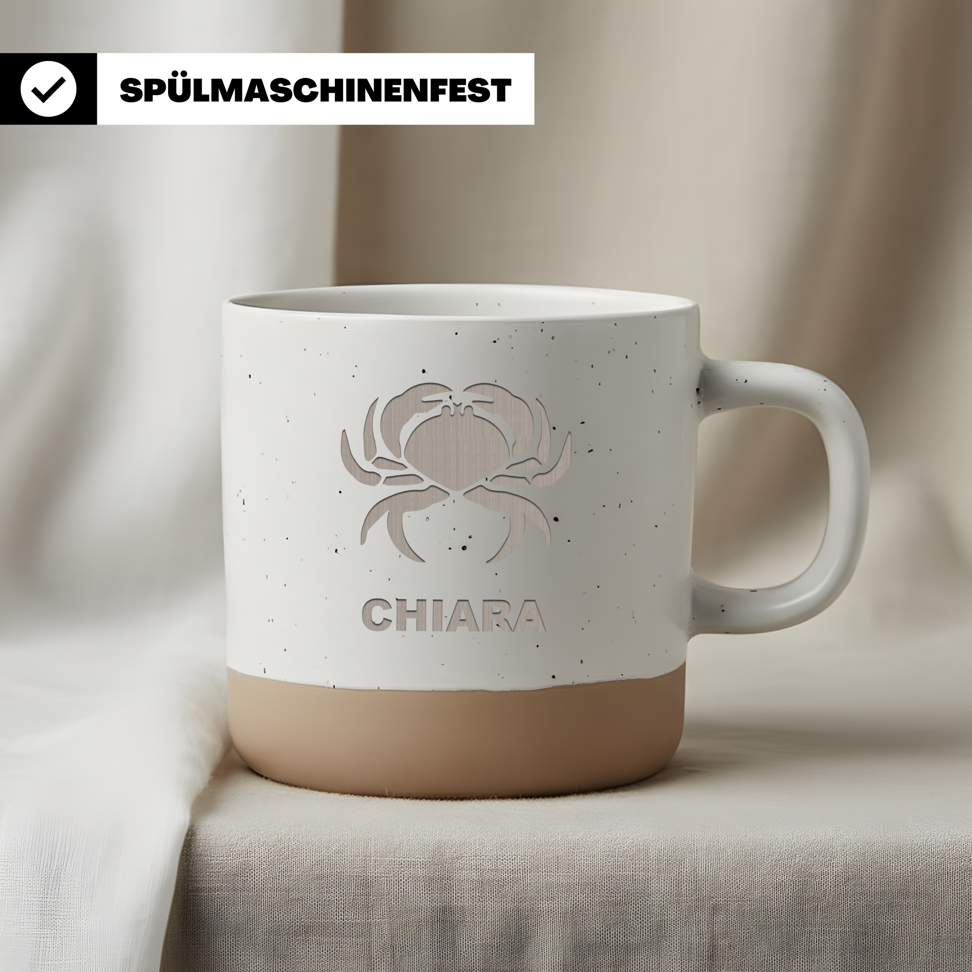 Personalisierte Tasse Sternzeichen Krebs Kaffeetasse mit Sternzeichen  – Bild 3