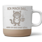 Lustige Katzen Tasse, Geschenk für Morgenmuffel, Tasse mit Spruch Katz – Bild 1