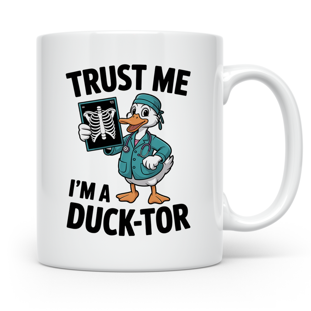 Ducktor Tasse - Lustige Arzt Ente mit Röntgenbild - Medizine – Weiß [farbe:weiß]