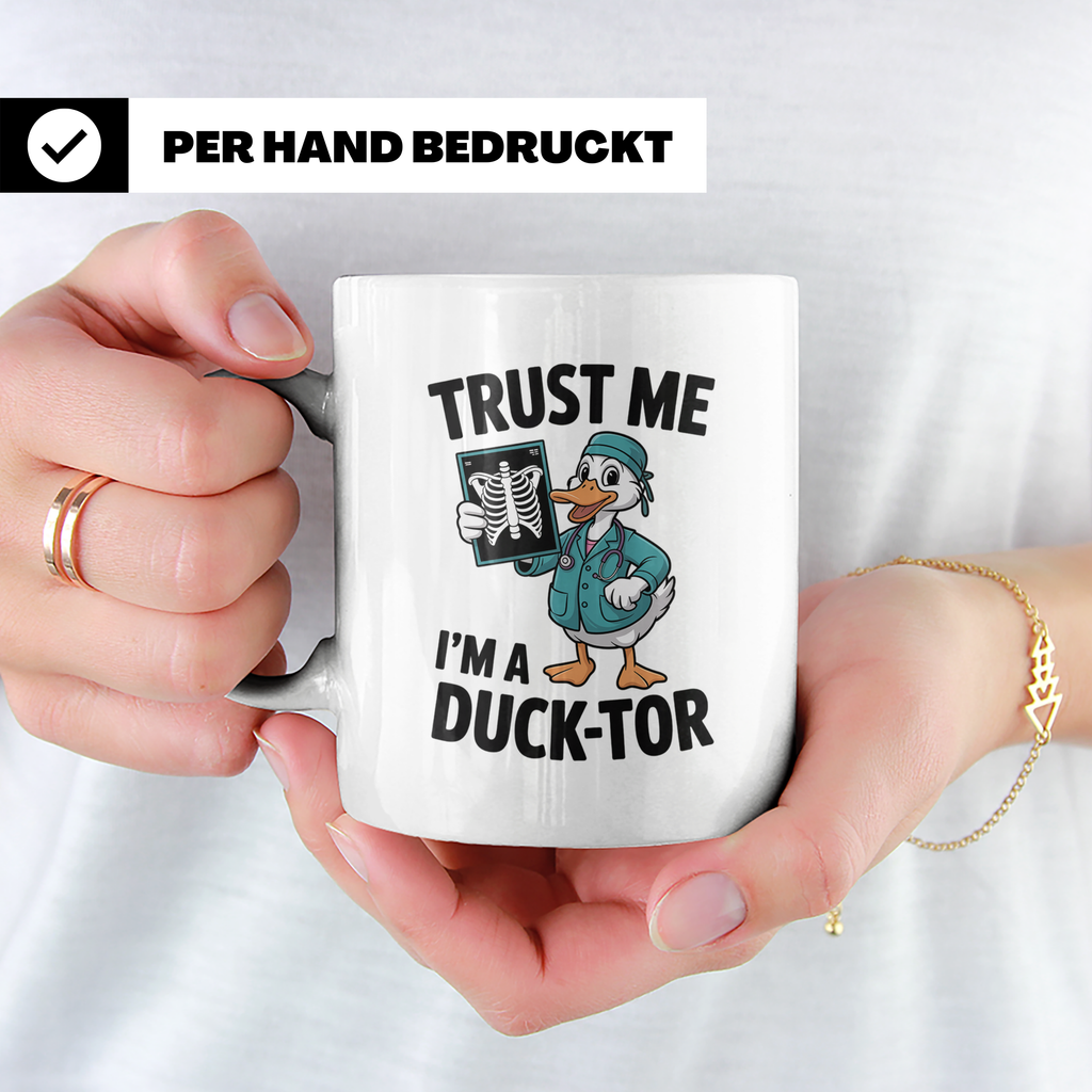 Ducktor Tasse - Lustige Arzt Ente mit Röntgenbild - Medizine – Weiß [farbe:weiß]