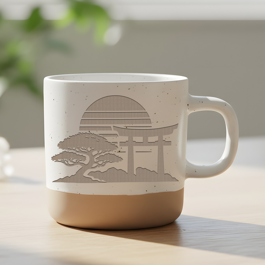 Bonsai Tasse mit Torii Tor Design, Zen Kaffeebecher für Gartenliebhabe – Bild 6