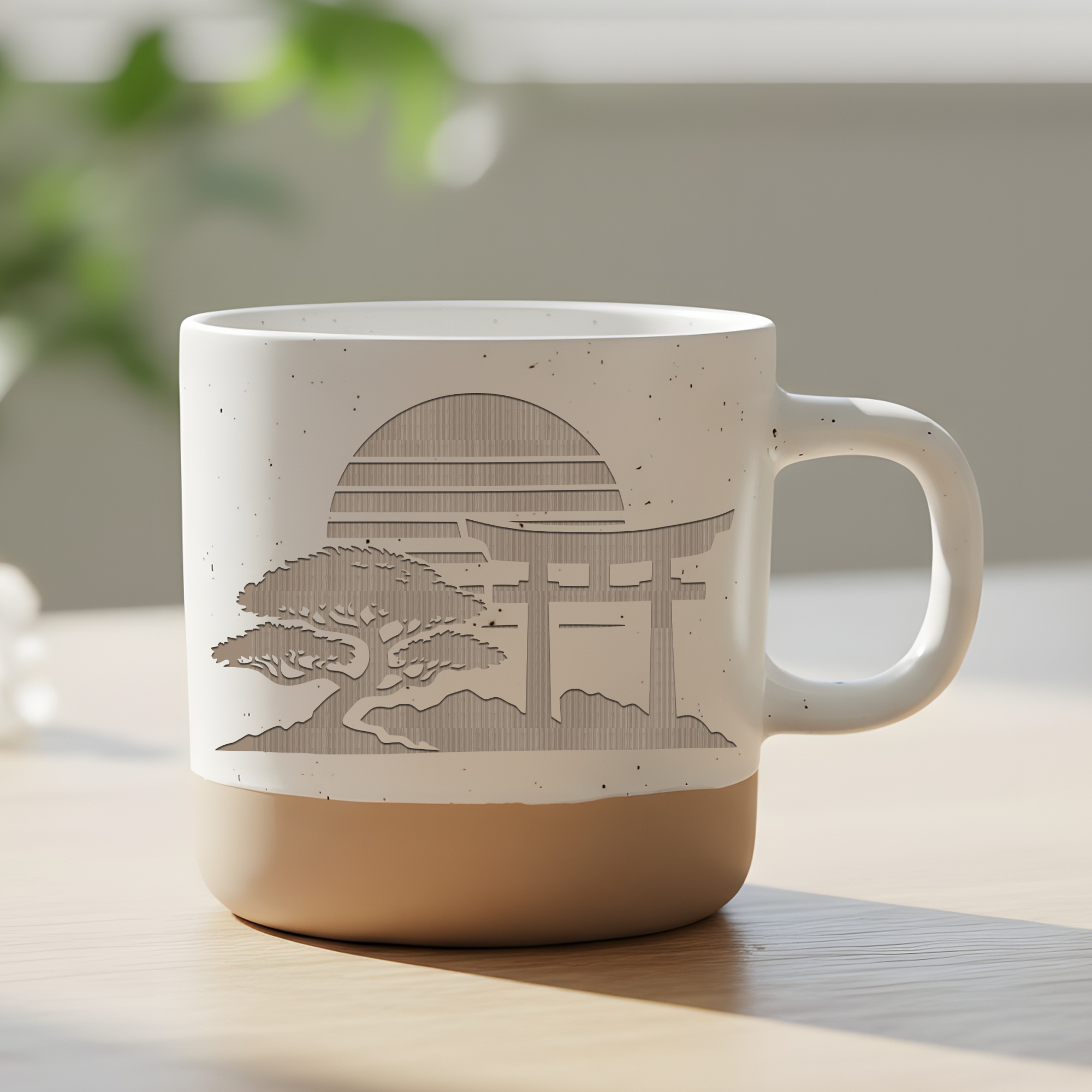 Bonsai Tasse mit Torii Tor Design, Zen Kaffeebecher für Gartenliebhabe – Bild 6