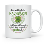 Nachbarin Tasse - Eine richtig tolle Nachbarin Geschenkidee, – Weiß [farbe:weiß]