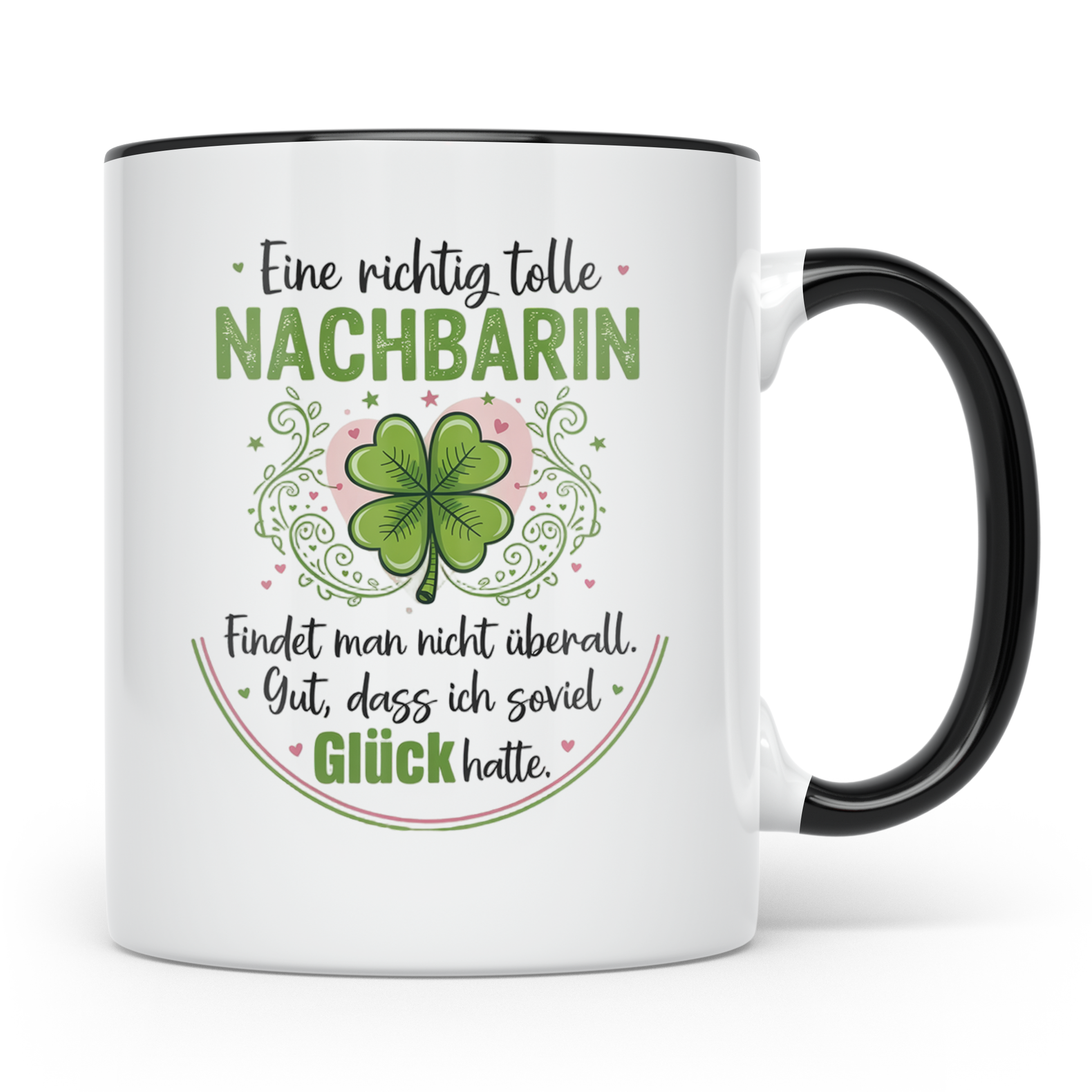 Nachbarin Tasse - Eine richtig tolle Nachbarin Geschenkidee, – Schwarz [farbe:schwarz]