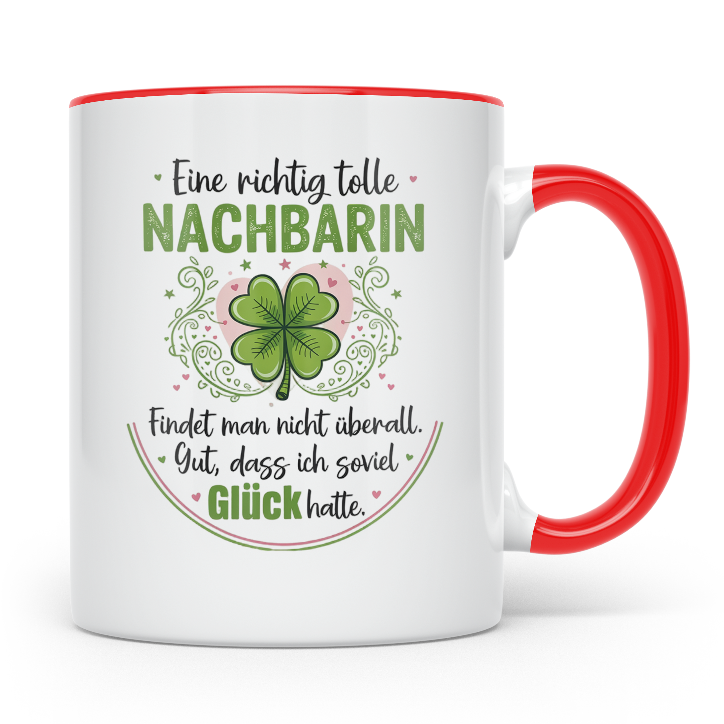 Nachbarin Tasse - Eine richtig tolle Nachbarin Geschenkidee, – Rot [farbe:rot]