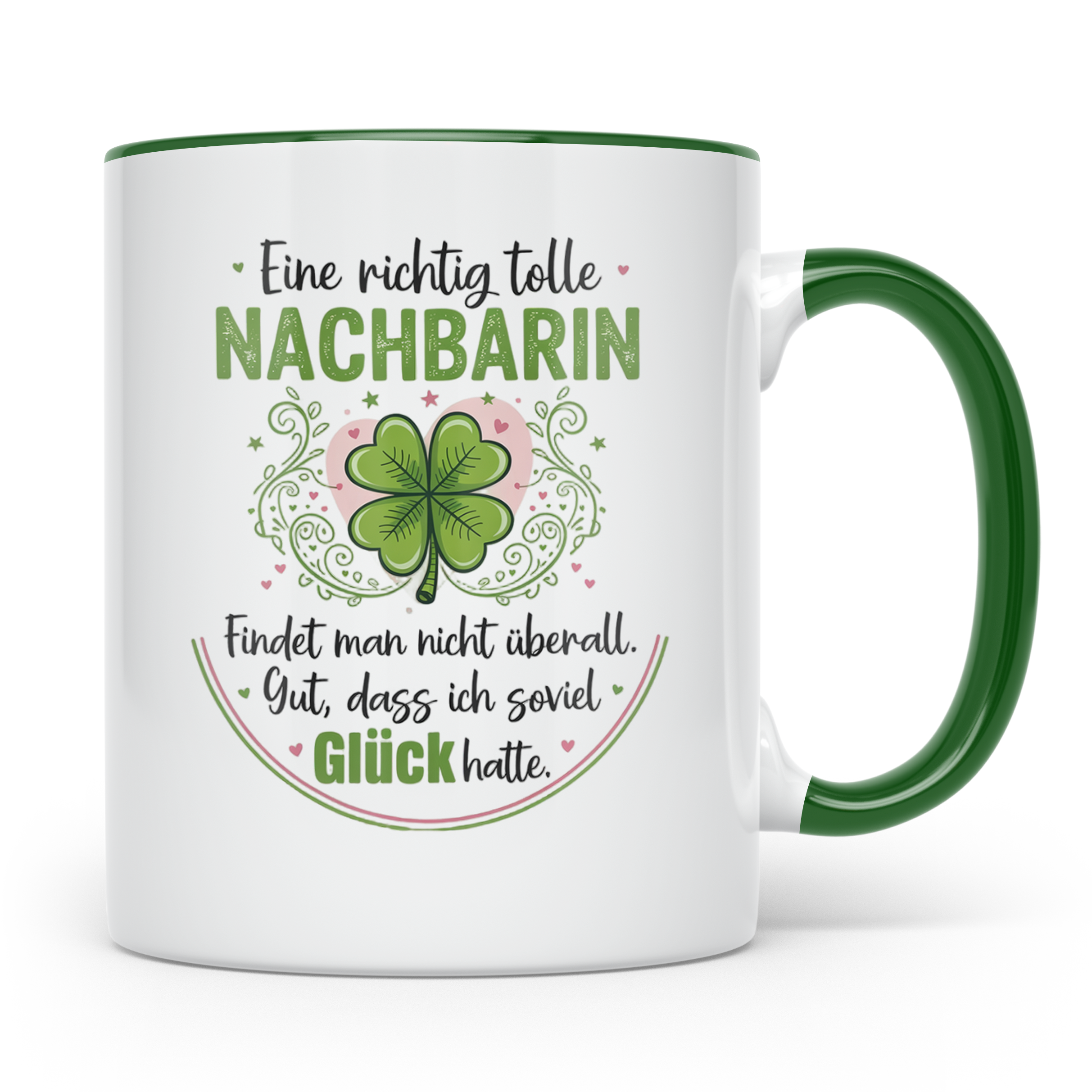 Nachbarin Tasse - Eine richtig tolle Nachbarin Geschenkidee, – Grün [farbe:grün]