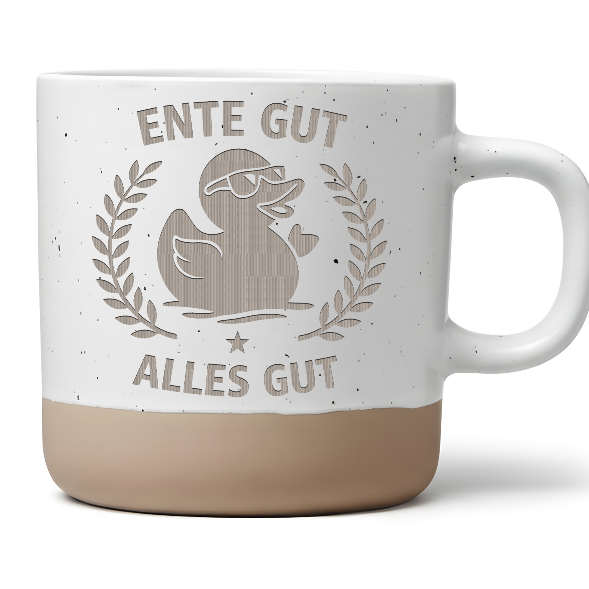 Ente gut alles gut Tasse, Lustige Enten Tasse mit Spruch, Geschenk für – Bild 1