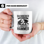 Dachdecker Tasse - Haben den Längsten Hammer - Zunft Geschen – Weiß [farbe:weiß]