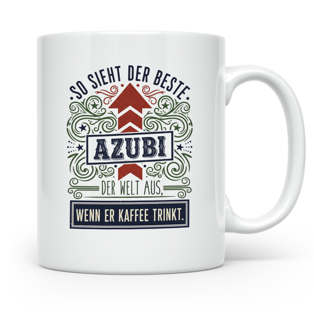 Azubi Tasse: So sieht der beste Azubi der Welt aus - Kaffeeb – Weiß [farbe:weiß]