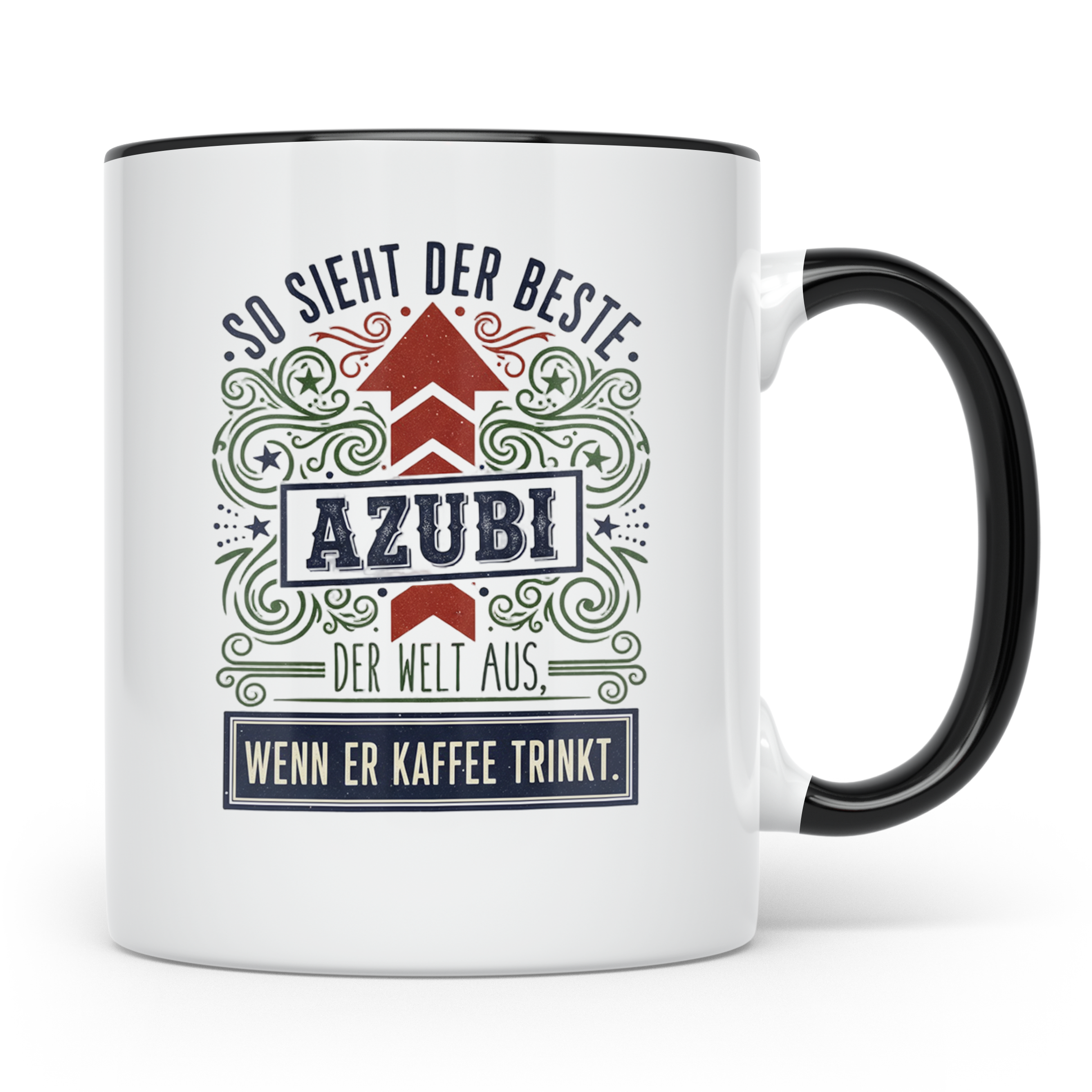 Azubi Tasse: So sieht der beste Azubi der Welt aus - Kaffeeb – Schwarz [farbe:schwarz]