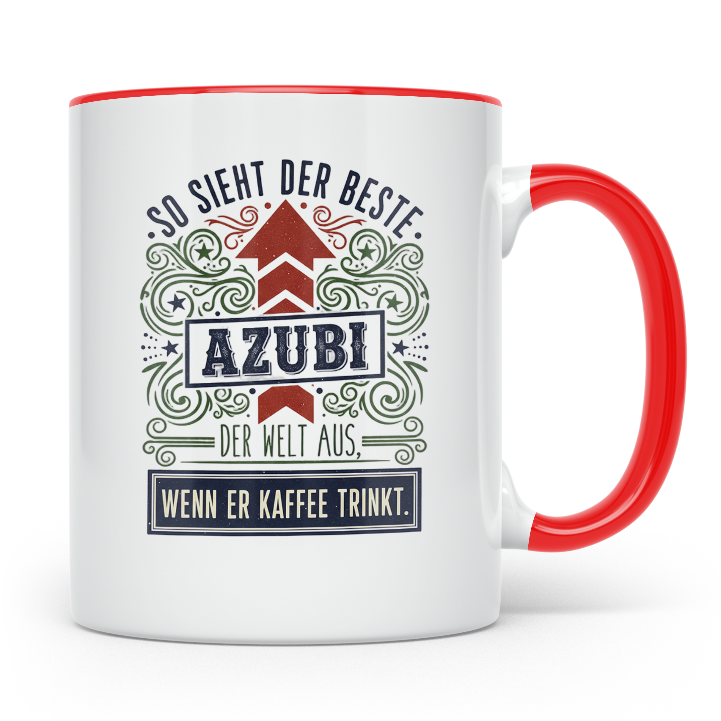 Azubi Tasse: So sieht der beste Azubi der Welt aus - Kaffeeb – Rot [farbe:rot]