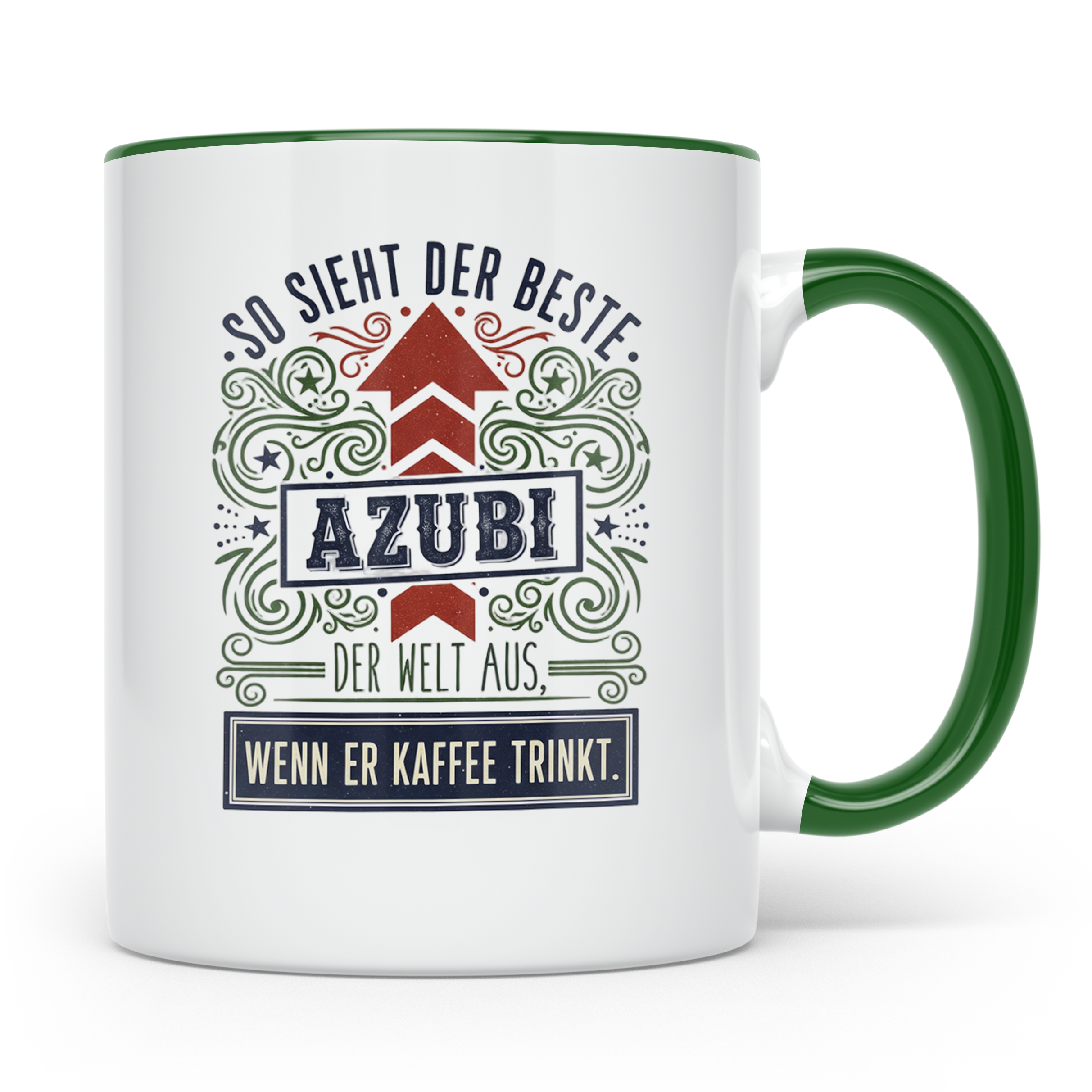 Azubi Tasse: So sieht der beste Azubi der Welt aus - Kaffeeb – Grün [farbe:grün]