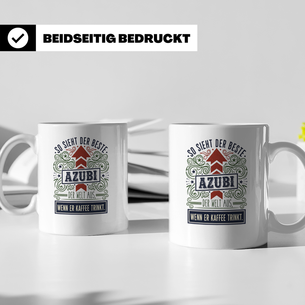 Azubi Tasse: So sieht der beste Azubi der Welt aus - Kaffeeb – Weiß [farbe:weiß]