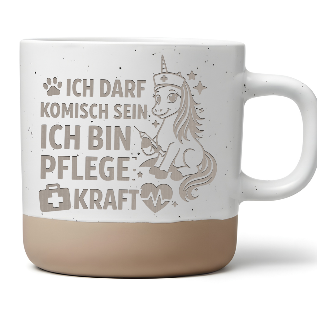 Tasse für Pflegekraft, Einhorn Pflege Spruch Becher, Lustiges Geschenk – Bild 1