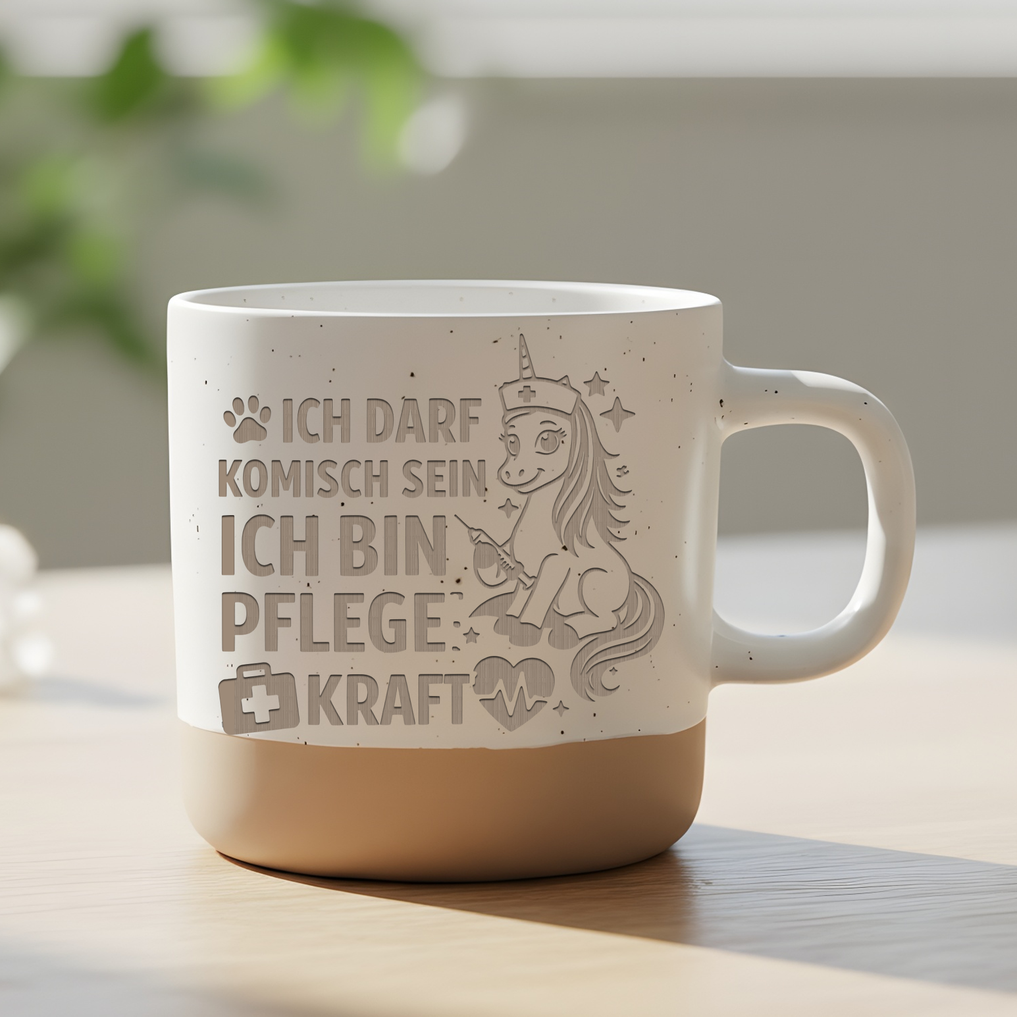 Tasse für Pflegekraft, Einhorn Pflege Spruch Becher, Lustiges Geschenk – Bild 6