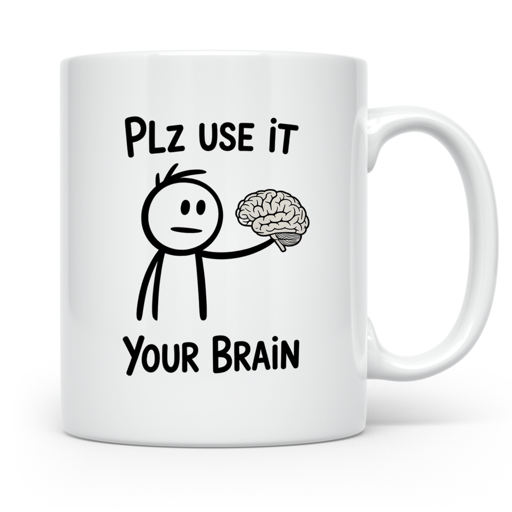 Use Your Brain Tasse - Intellektuelle Geschenkidee für Denke – Weiß [farbe:weiß]