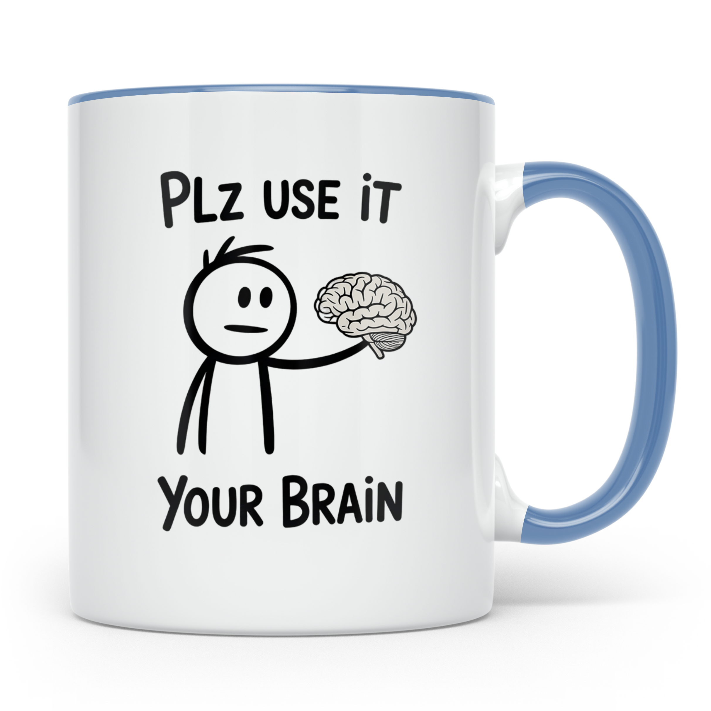 Use Your Brain Tasse - Intellektuelle Geschenkidee für Denke – Blau [farbe:blau]